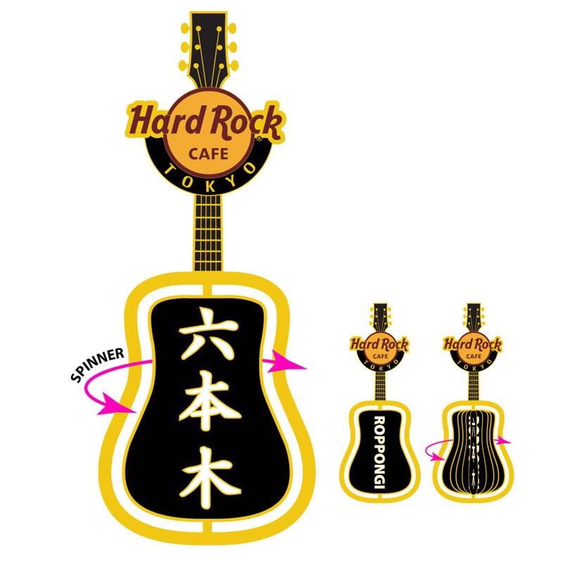東京店限定 : Roppongi Spinner Guitar Pin | Hard Rock Cafe Japan