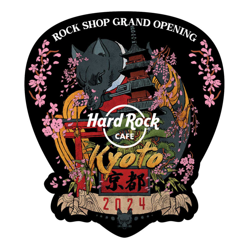 京都店限定 : Rock Shop Opening Pin Black | Hard Rock Cafe Japan 